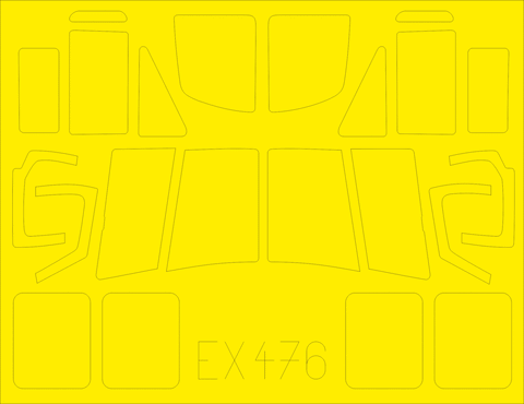 Eduard 1/48 mask for the UH-1Y kit by KittyHawk - EX476