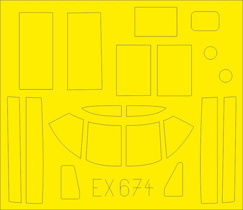 Eduard Masks 1/48 Scale for B-26B-50 Invader for ICM - EX674