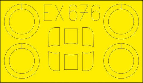 Eduard Masks 1/48 Scale for Ar 68E for Roden - EX676