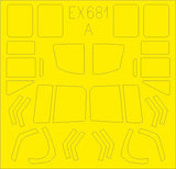 Eduard Masks 1/48 Scale for UH-1N TFace for Kitty Hawk Kit - EX681