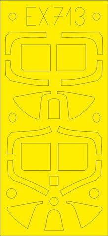 Eduard 1/48 scale paint masks for the Spitfire Mk.I by Eduard - EX713