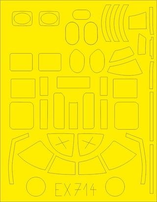 Eduard 1/48 scale paint masks B-25D TFace for Revell - EX715 Eduard 1/48 scale paint masks B-25D TFace for Revell - EX715