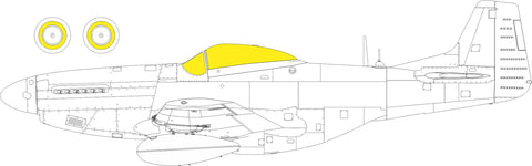 Eduard 1/48 scale paint masks P-51K TFace for Eduard kit - EX801