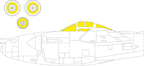 Eduard 1/48 scale paint masks P-38J TFace for Tamiya - EX884
