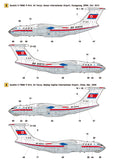 Wolfpack 1/144 decal Ilyushin Il-76 Pt.2 - Air Koryo Il-76MD for Zvezda WD14403