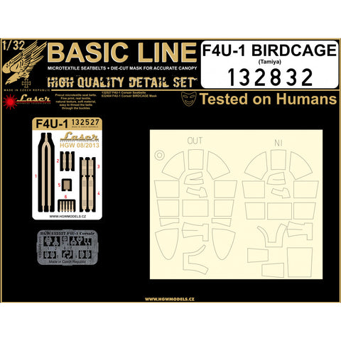 HGW 1/32 scale F4U-1 Birdcage basic accessories for Tamiya - 132832 Basic Line