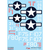 HGW 1/32 scale wet transfers for F4U-1D CORSAIR - 232909