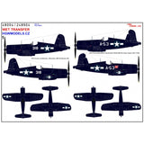 HGW 1/48 scale wet transfers for F4U-1D / F4U-4 WW.II Kits - 248904