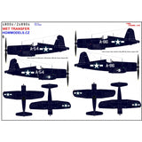 HGW 1/48 scale wet transfers for F4U-1D / F4U-4 WW.II Kits - 248904