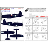 HGW 1/48 scale wet transfers for F4U-1D / F4U-4 WW.II Kits - 248904