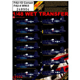 HGW 1/48 scale wet transfers for F4U-1D / F4U-4 WW.II Kits - 248904