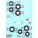 HGW 1/48 scale wet transfers for F4U-1D / F4U-4 WW.II Kits - 248904