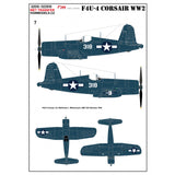 HGW 1/32 scale wet transfers for F4U-1D CORSAIR WWII - 232910