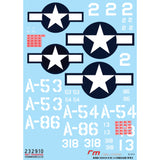 HGW 1/32 scale wet transfers for F4U-1D CORSAIR WWII - 232910