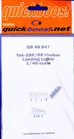 Quickboost 1/48 resin Yak-28P/PP Firebar landing lights for BOBCAT kit - QB48847
