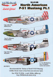 Lifelike 1/32 decal NA P-51 Mustang Pt 1 for Tamiya or Revell 32-014R (reprint)