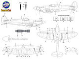 BarracudaCals 1/48 scale decal Spitfire Later Marks Airframe Stencils - BC48375