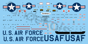 Fundekals 1/72 scale Convair F-102A Delta Dagger Airframe Stencils - FUN72001
