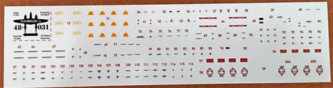 Fundekals 1/48 decals P-38E/F/G/H Lightning for Tamiya - 48031 Stencils only!