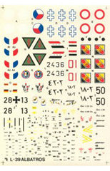 Hi-Decal Line 1/72 decals for L-39 Albatros #72-019 Hi-Decal Line 1/72 decals for L-39 Albatros #72-019