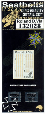 HGW 1/32 seatbelts Roland D.VIa for Wingnut Wings #132028
