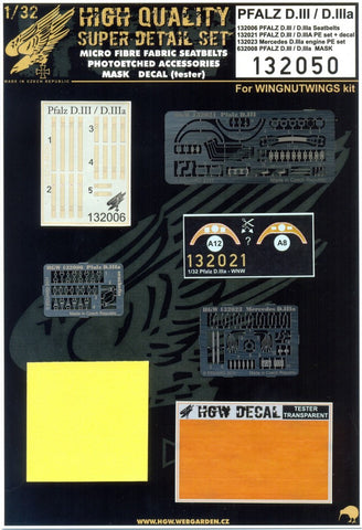 HGW 1/32 Super detail Pfalz D.III/D.IIIa for Wingnut Wings & Roden - 132050