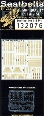 HGW 1/32 Seatbelt for Heinkel He 111 P-1 for Revell - 132076