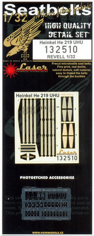 HGW 1/32 Seatbelts for Heinkel He219 UHU for Revell 132510