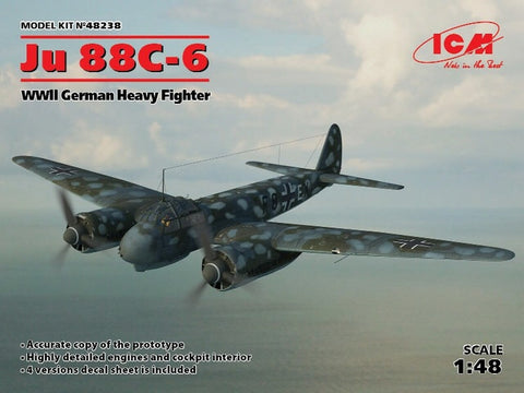 ICM 1/48 scale Ju 88C-6 WWII German Heavy Fighter #48238