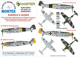 Montex 1/32 Masks, markings & barrels for Hasegawa Bf 109G-10 - KAM32044