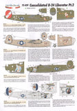 Lifelike 1/72 decal Consolidated B-24 Liberator Pt 2 - 72-029