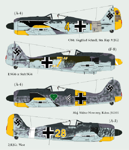 Lifelike 1/48 decal for Focke Wulf Fw-190 Pt 2 Hasegawa Tamiya & Eduard