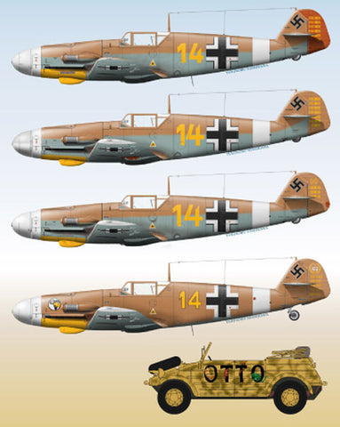 Lifelike 1/32 decal Messerschmitt Me 109 Pt 2 Tamiya Hasegawa Trumpeter