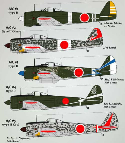 Lifelike 1/48 decal Nakajima Ki-43 Hayabusa Part 1 for Hasegawa - 48-041