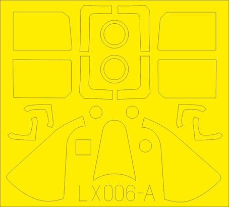 Eduard 1/24 scale Mask F6F-5 TFace for Airfix - LX006