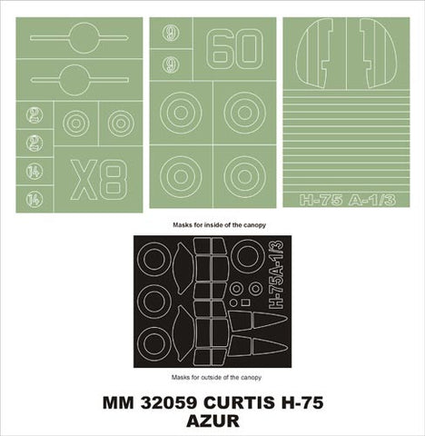 Montex 1/32 masks & markings Curtiss H-75-1/3 for AZUR - MM32059