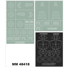 Montex 1/48 masks & markings Trumpeter kit#02893 DH Hornet - MM48418 Montex 1/48 masks & markings Trumpeter kit#02893 DH Hornet - MM48418