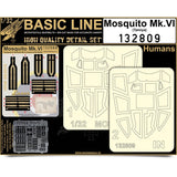 HGW Basic Line 1/32 seatbelt & mask Mosquito Mk.VI for Tamiya - 132809