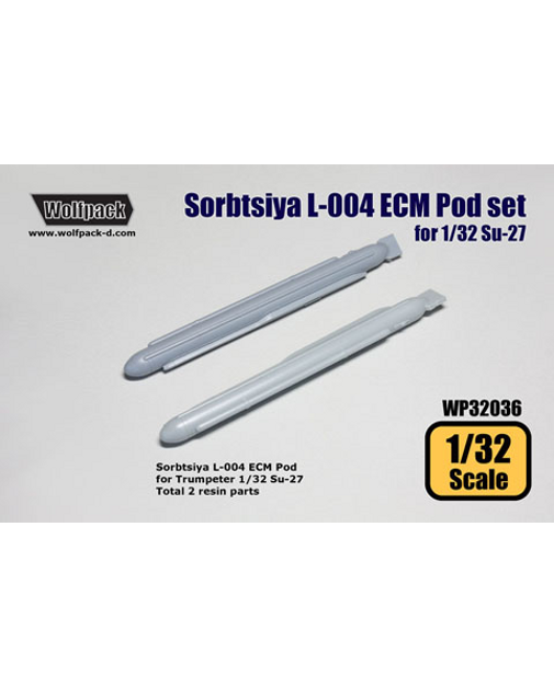Wolfpack 1/32 scale resin Sorbtsiya L-004 ECM Pod for Su-27 Trumpeter WP32036 Wolfpack 1/32 scale resin Sorbtsiya L-004 ECM Pod for Su-27 Trumpeter WP32036