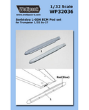 Wolfpack 1/32 scale resin Sorbtsiya L-004 ECM Pod for Su-27 Trumpeter WP32036