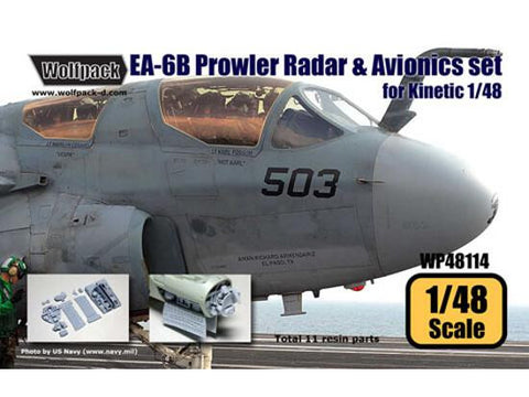 Wolfpack 1/48 scale EA-6B Prowler radar/avionics detail set for Kinetic WP48114