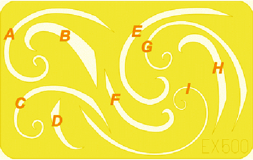 Eduard 1/48 spinner spirals masks #EX500 Eduard 1/48 spinner spirals masks #EX500