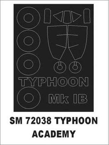 Montex 1/72 canopy masks for Academy Typhoon 1b - SM72038