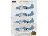 Wolfpack 1/32 scale F4F-4 Wildcat decals Part I for Revell or Trumpeter WD32004