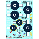 HGW 1/32 scale wet transfers for RNZAF F4U-1A / F4U-1D - 232911