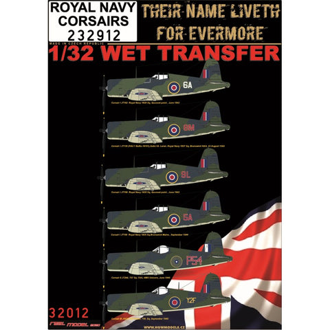 HGW 1/32 scale wet transfers for ROYAL NAVY CORSAIRS - 232912