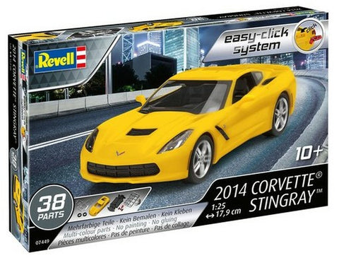 Revell 1/25 Scale 2014 Corvette Stingray Car easy-click system - kit# 07449