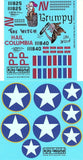 Kits-World decals 1/32 B-24D Liberator 'Grumpy/Hail Columbia' & 'The Witch' - KW132149
