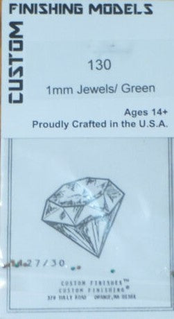 Custom Finishing Models - Jewels .040" 1mm Diameter pkg(12) -- Green 130