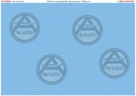 Aviattic 1/32 32048 Clear WW1 German Pale Blue Doped Linen Albatros